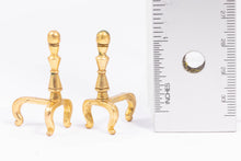 Load image into Gallery viewer, Brass Andirons by Clare Bell Brass - Pair
