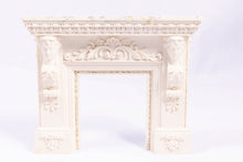 Load image into Gallery viewer, White Resin Fireplace with Detailing
