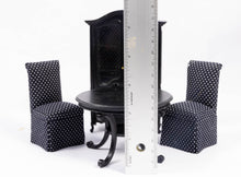 Load image into Gallery viewer, Black &amp; Polka Dot Dining Set
