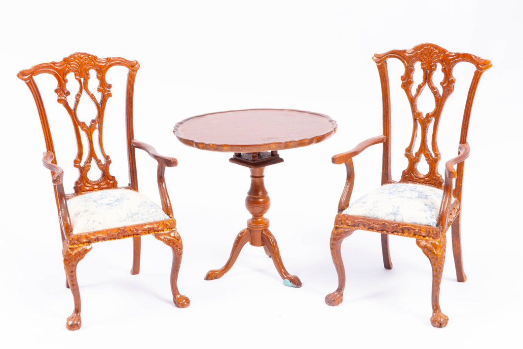 Sitting Room Furniture Bespaq Pair of Armchairs & Table