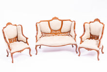 Load image into Gallery viewer, 3 Pc Bespaq Living Room Set with Fretwork

