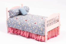 Load image into Gallery viewer, Decorated Single Bed &amp; Matching Table in PInk and Blue
