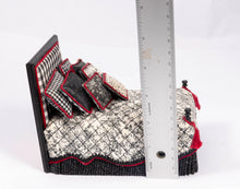 Load image into Gallery viewer, Decorated Black/White &amp; Red Bed
