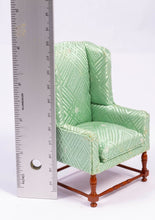 Load image into Gallery viewer, Light Green Wing Back Chair
