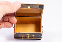 Load image into Gallery viewer, Wooden Domed Trunk with Gold Accents
