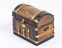 Load image into Gallery viewer, Wooden Domed Trunk with Gold Accents
