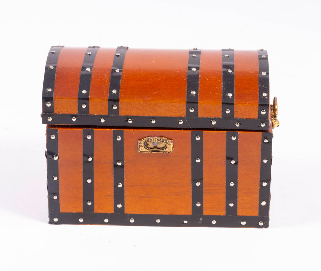 Domed Wooden Trunk with Paper Lining by Reutter Porcelain