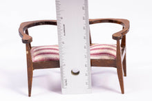 Load image into Gallery viewer, Pair of Curved Chairs with Striped Fabric
