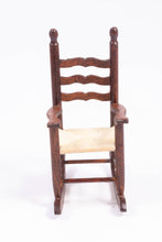 Load image into Gallery viewer, Wooden Rocking Chair with Rush Seat
