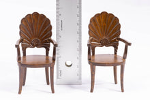 Load image into Gallery viewer, Pair of Wooden Shell Back Chairs
