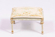 Load image into Gallery viewer, 4 White Painted Chairs &amp; Ottoman by Bespaq
