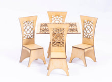 Load image into Gallery viewer, Laser Cut Table &amp; Chairs
