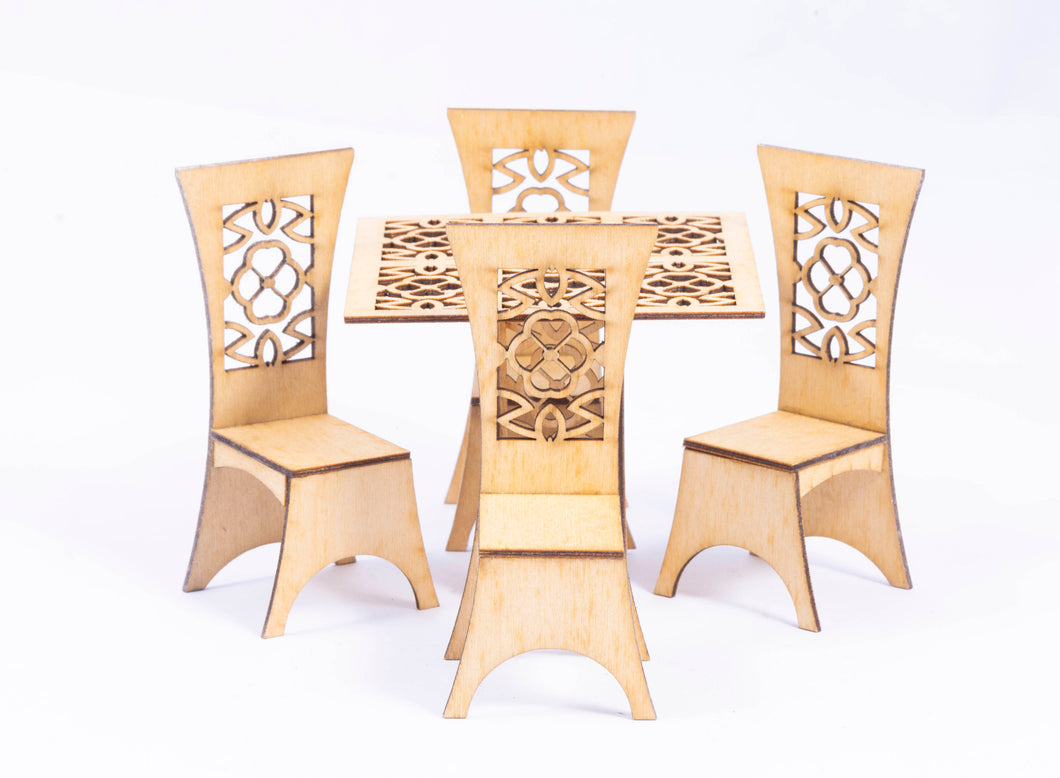 Laser Cut Table & Chairs