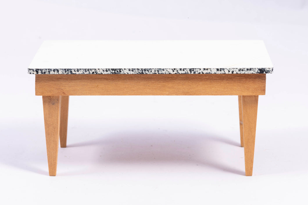 Kitchen Table with White Metal Top