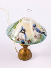 Load image into Gallery viewer, NiGlo (Nicole Minnick) Porcelain Lamp with Hand Painted Blue Jay
