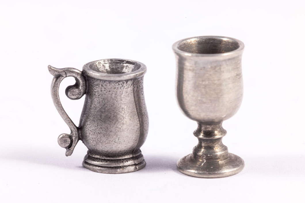 Pewter Mug And Chalice (Dutch Colonial Parlor)