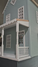 Load and play video in Gallery viewer, Christy's Cottage - Blue &amp; White Dollhouse
