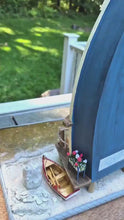 Load and play video in Gallery viewer, Dollhouse Miniature ~ 1:24 Scale, Decorated Boat Nautical Roombox Display
