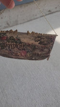 Load and play video in Gallery viewer, Dollhouse Miniature ~ Petit Point Hanging Tapestry Medieval Village Scene - Ursula Sauerberg
