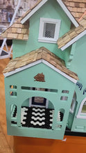 Load and play video in Gallery viewer, Green Cottage Dollhouse - Pre-Owned
