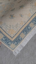 Load and play video in Gallery viewer, Dollhouse Miniature ~ Petit Point Fancy Butterflies and Medallion Rug - Ursula Sauerberg
