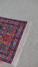 Load and play video in Gallery viewer, Dollhouse Miniature ~ Petit Point Hamadan Oriental Multicolored Rug - Ursula Sauerberg

