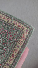 Load and play video in Gallery viewer, Dollhouse Miniature ~ Petit Point Green Oriental Rug - Ursula Sauerberg
