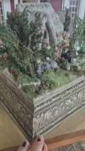 Load and play video in Gallery viewer, 1:48 Scale ~ Bill Lankford Whimsical Cottage Dollhouse Opens Up – On Spinning Display

