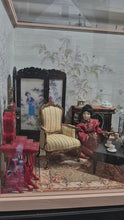 Load and play video in Gallery viewer, East Meets West Handmade Decorated Asian Style Roombox With Plexiglass Front
