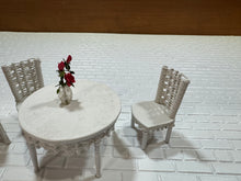 Load image into Gallery viewer, Dollhouse Miniature ~  Half Scale Artisan Peggy Taylor 4 Piece Wicker Outdoor Furniture Set
