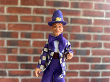 Load image into Gallery viewer, Wizard Doll in Purple Outfit with Pipe in Hand Peter Pumpkin 2001 Sandy Callahan Artisan Made
