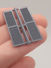 Load image into Gallery viewer, Dollhouse Miniature ~ 1/4&quot; Scale, Grandt Line 14&quot; x 64&quot; Louvered Shutters #3541

