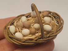 Load image into Gallery viewer, Brown &amp; White Eggs in Oval Basket
