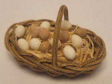 Load image into Gallery viewer, Brown &amp; White Eggs in Oval Basket
