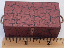Load image into Gallery viewer, Dollhouse Miniature ~ Red Crackle Pattern with Leather Latch by Al Chandronnait
