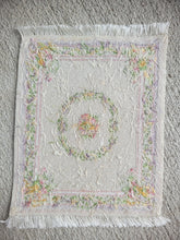 Load image into Gallery viewer, Dollhouse Miniature ~ Petit Point Pastel Flowers and Leaves in Elegant Style Rug - Ursula Sauerberg
