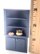 Load image into Gallery viewer, Dollhouse Miniature ~ 1:24 Scale, Blue Corner Shelving Cabinet, Pre-Owned
