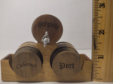 Load image into Gallery viewer, Medium - Burgundy, Cabernet, Port Barrels on Wood Display

