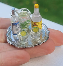 Load image into Gallery viewer, Vodka Tonic with Glasses and Pitcher on Platter
