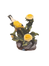 Load image into Gallery viewer, Goebel Olszewski – Porcleain Gold Finch On Flower Branches Figurine
