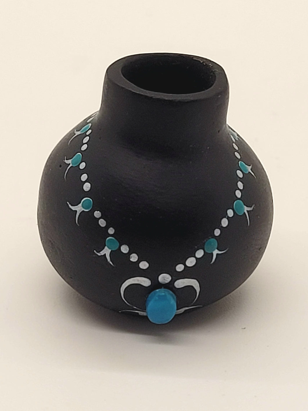 Dollhouse Miniature ~ 1:12 Scale, Terracotta Vase Painted to Look Like Necklace