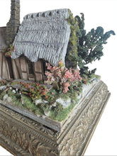 Load image into Gallery viewer, 1:48 Scale ~ Bill Lankford Whimsical Cottage Dollhouse Opens Up – On Spinning Display
