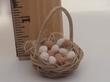 Load image into Gallery viewer, Brown &amp; White Eggs in Round Basket
