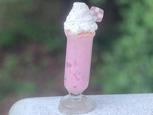 Load image into Gallery viewer, Strawberry Milkshake with Checkered Shortbread Cookie
