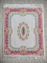 Load image into Gallery viewer, Dollhouse Miniature ~ Petit Point Baroque-Style Rug with Elaborate Central Motif and Decorative Trim - Ursula Sauerberg
