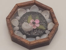 Load image into Gallery viewer, ¾&quot; Sailor&#39;s Valentine - Snail Shell &amp; Flower surrounded by Tellin Shells – by Pam Friend
