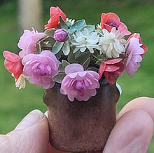 Load image into Gallery viewer, Peonies in Pottery Crock
