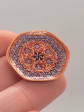 Load image into Gallery viewer, Dollhouse Miniature ~ 1:12 Scale, Ceramic Plate with Red and Blue Design
