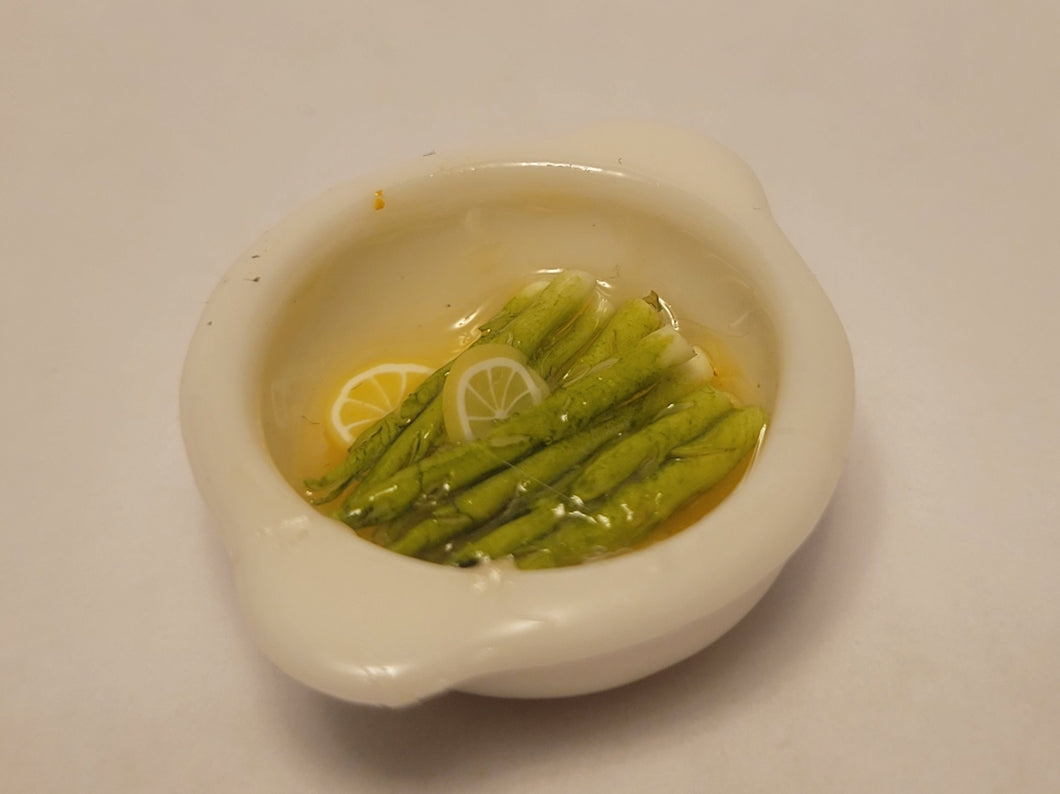 Asparagus with Lemon Butter in Bowl