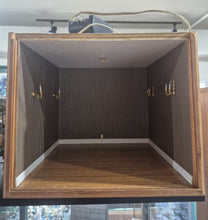 Load image into Gallery viewer, Handmade Living Room RoomBox with Wall Sconces and Striped Wallpaper

